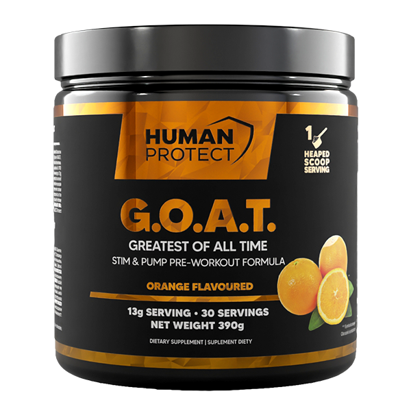 Human Protect G.O.A.T. Pre Workout 390g Orange