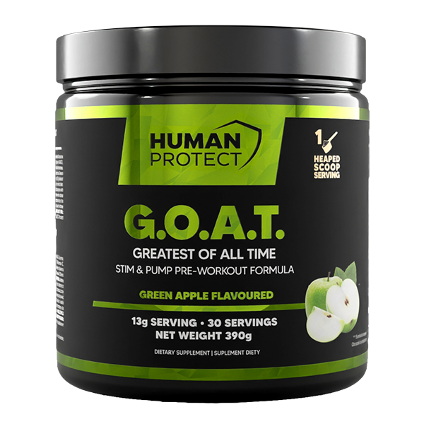 Human Protect G.O.A.T. Pre Workout 390g Green Apple